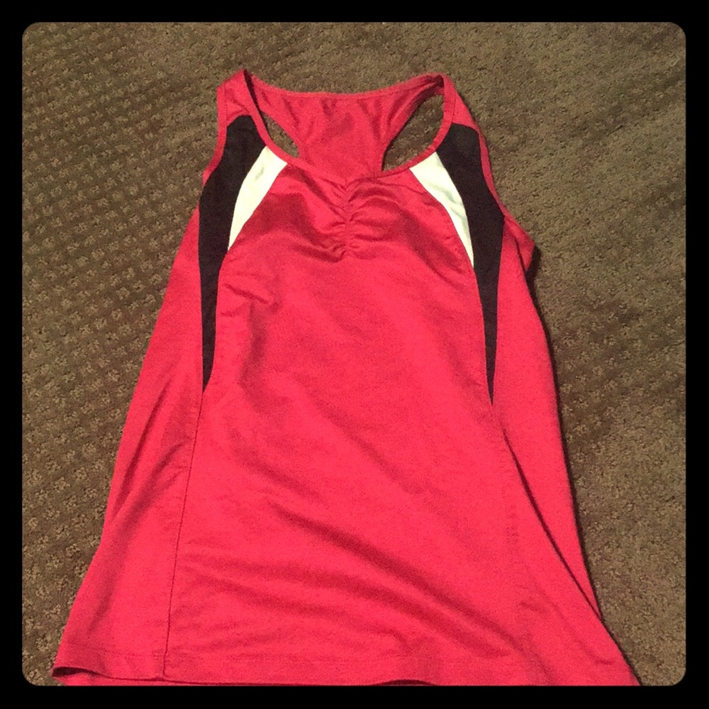 Pink Exercise Razor-back Top